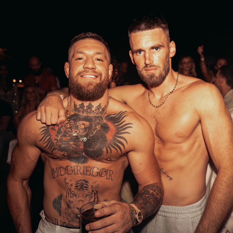 Conor McGregor with his training partner Cian Cowley