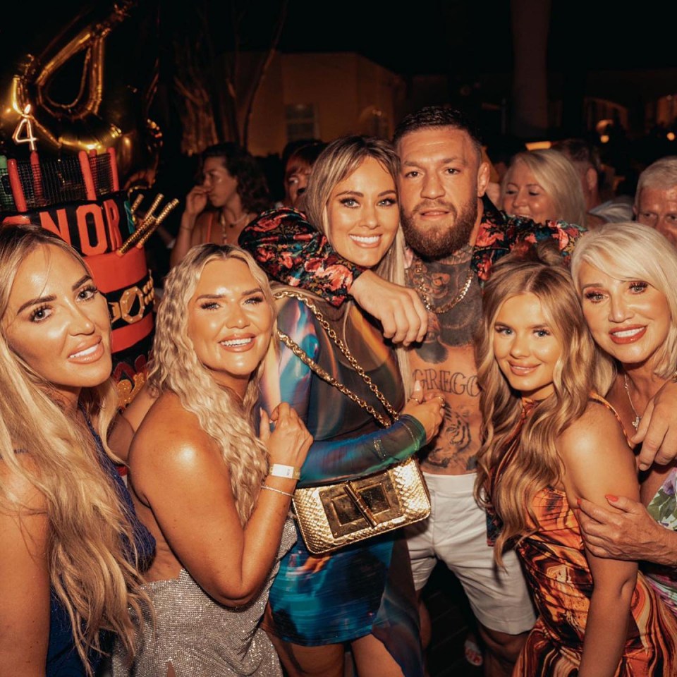 Conor McGregor pictured during his lavish Ibiza bash