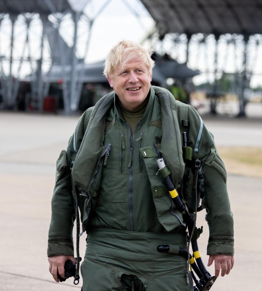 He visited an RAF base in Lincolnshire