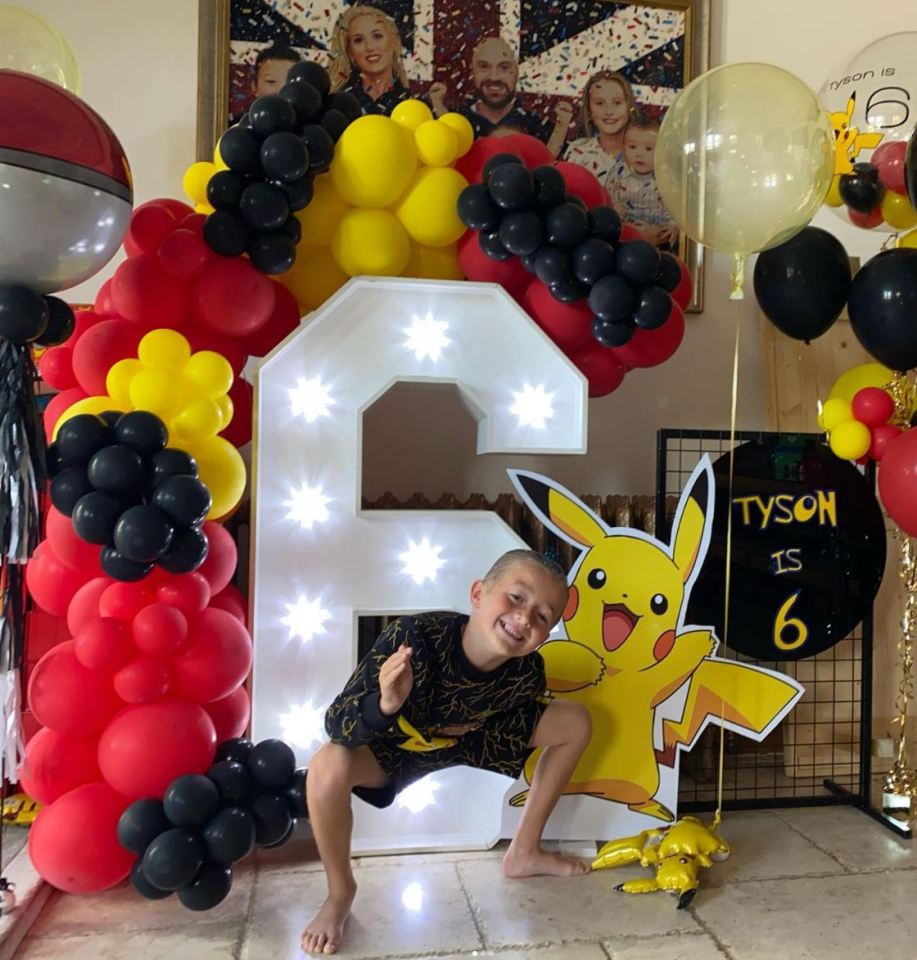 Tyson and Paris Fury held a Pokemon-themed birthday party for their son