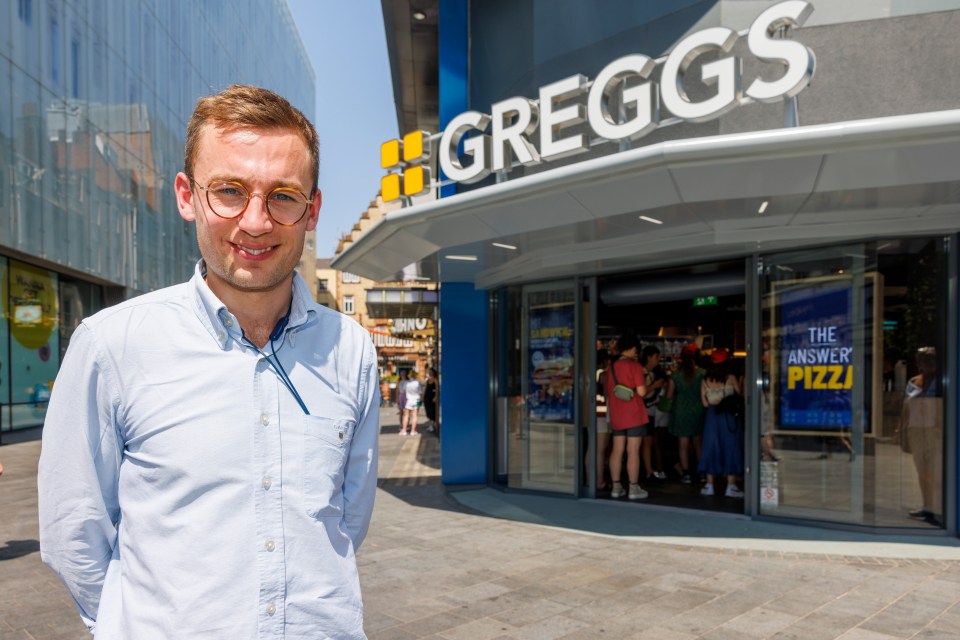 Reporter Sam Walker visited the new Greggs flagship store in Leicester Square