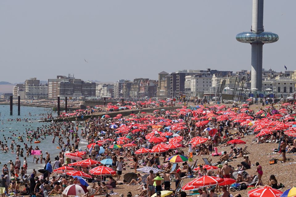 Brighton beach was packed this week