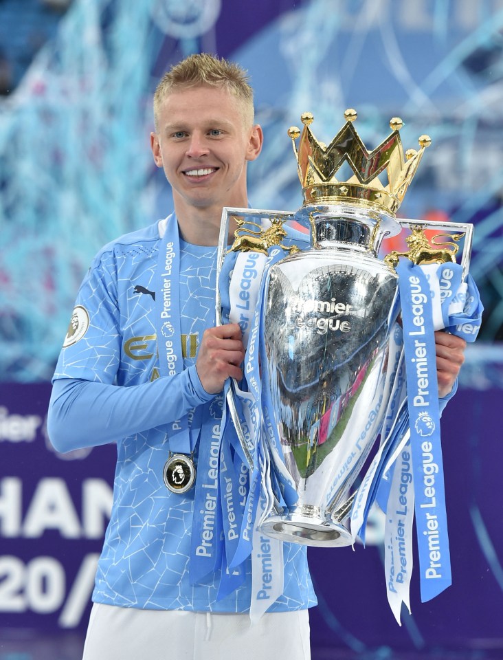 Zinchenko won four Premier League titles with City