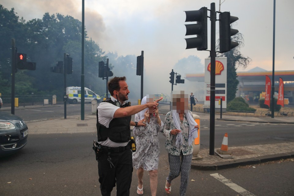 Police directed people away from the blaze in Twickenham