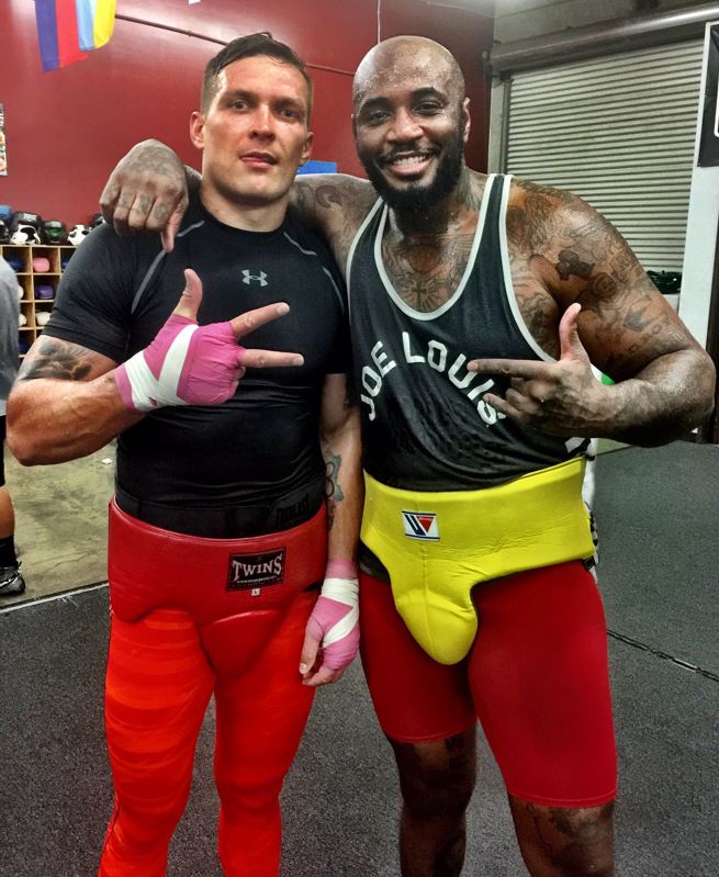 Oleksandr Usyk and Malik Scott formerly sparred together