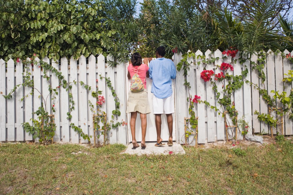 The final straw was when she spotted the couple in her garden uninvited