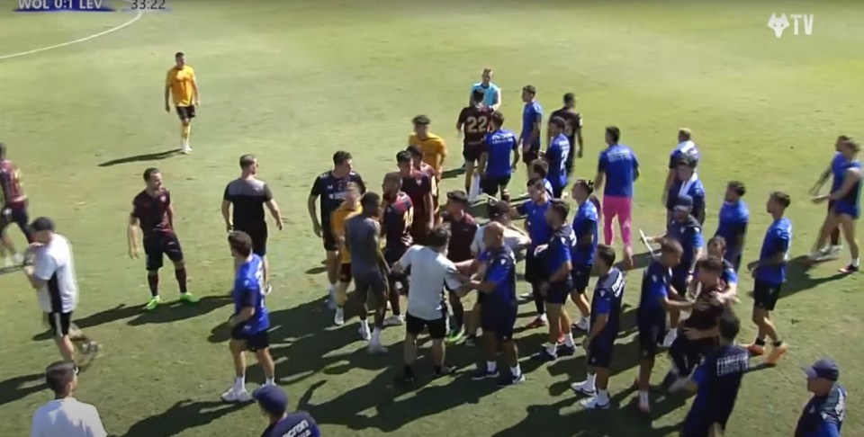 Wolves’ friendly against Levante descended into chaos