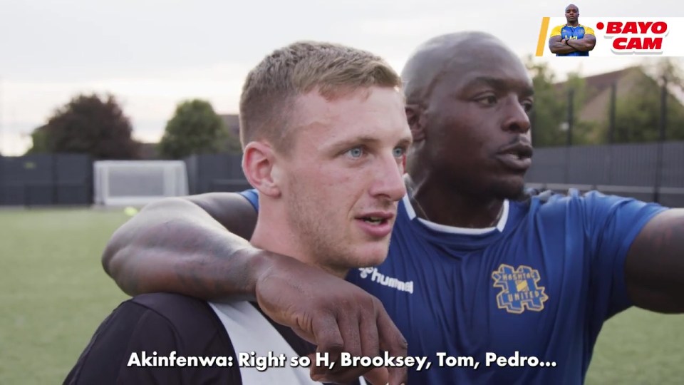 Akinfenwa also shared his wisdom with his Hashtag team-mates