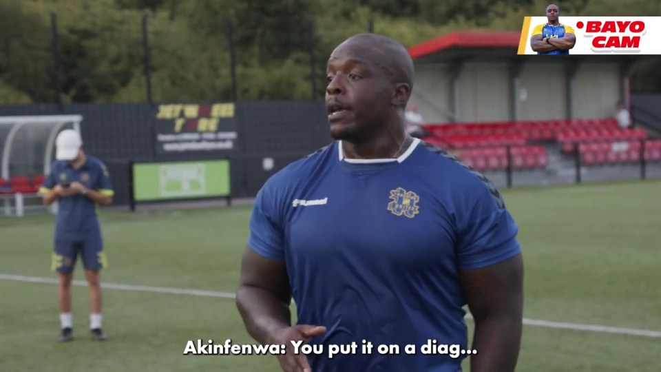 Adebayo Akinfenwa fulfilled a promise by turning out in a pre-season friendly for Hashtag United