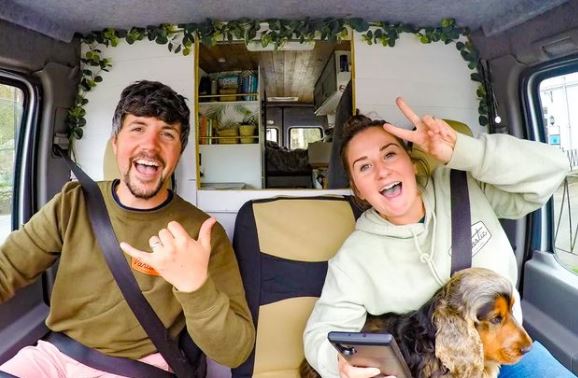 Chris and Sam Hall have been living in their converted campervan