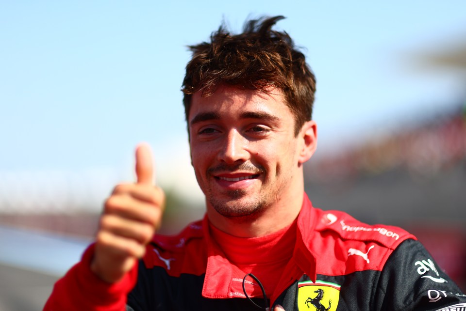 Charles Leclerc finished ahead of Lewis Hamilton and Max Verstappen