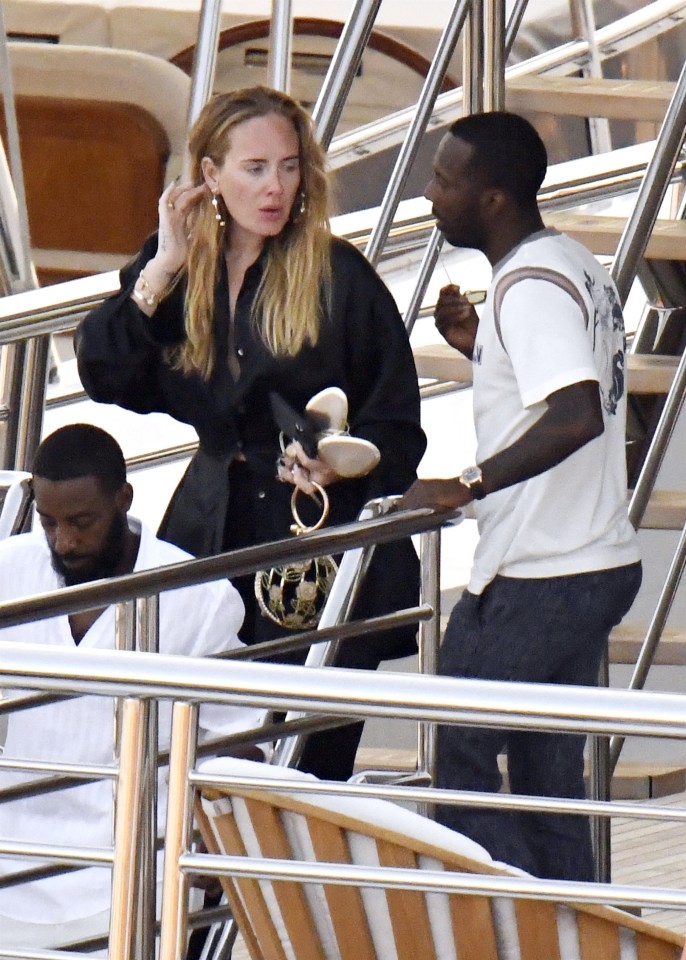 Adele enjoyed a break in Italy at the weekend with her boyfriend Rich Paul