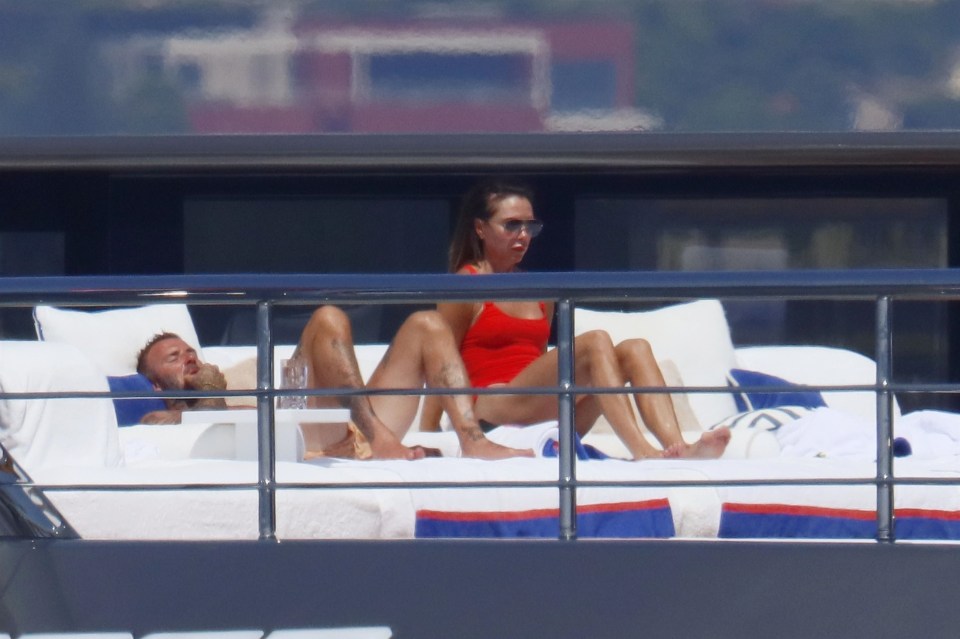 Posh Spice is holidaying with husband David on a lavish superyacht