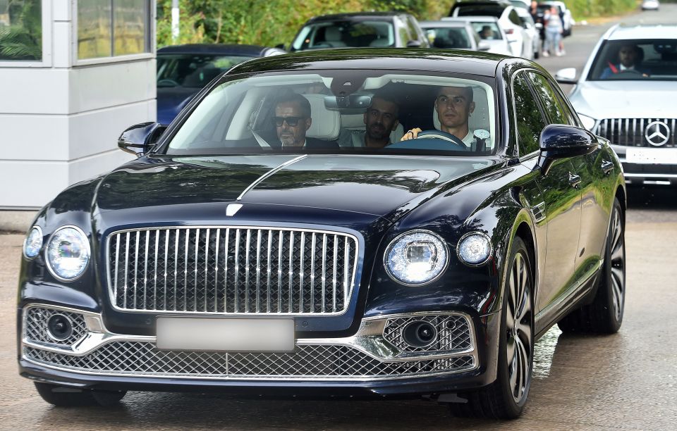 Cristiano Ronaldo arrived at Carrington this morning alongside agent Jorge Mendes