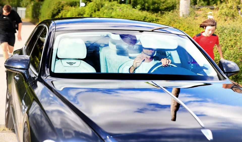 Cristiano Ronaldo left Carrington through the back gate this afternoon