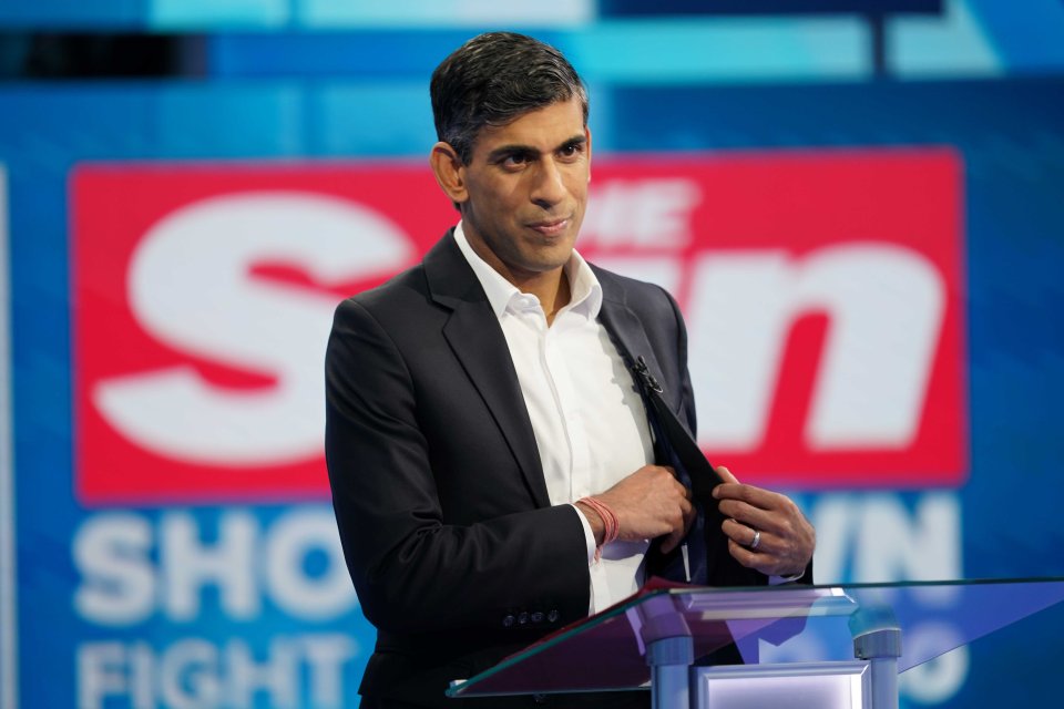 Rishi Sunak at The Sun debate last night