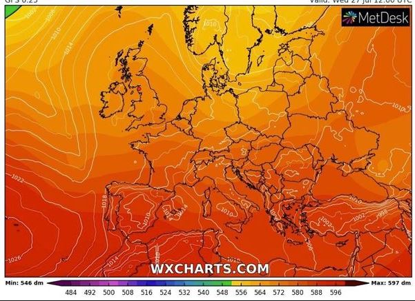 Temperatures are expected to hit 31C next Wednesday as the heat returns to the UK