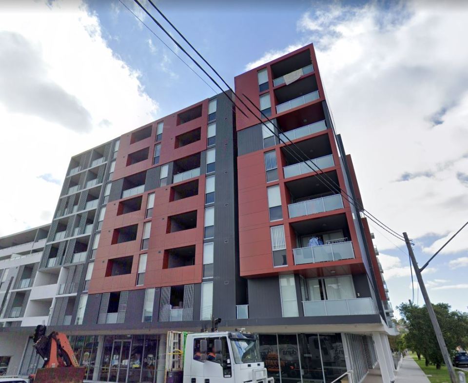 The apartment block in Canterbury, Australia where the pair were discovered