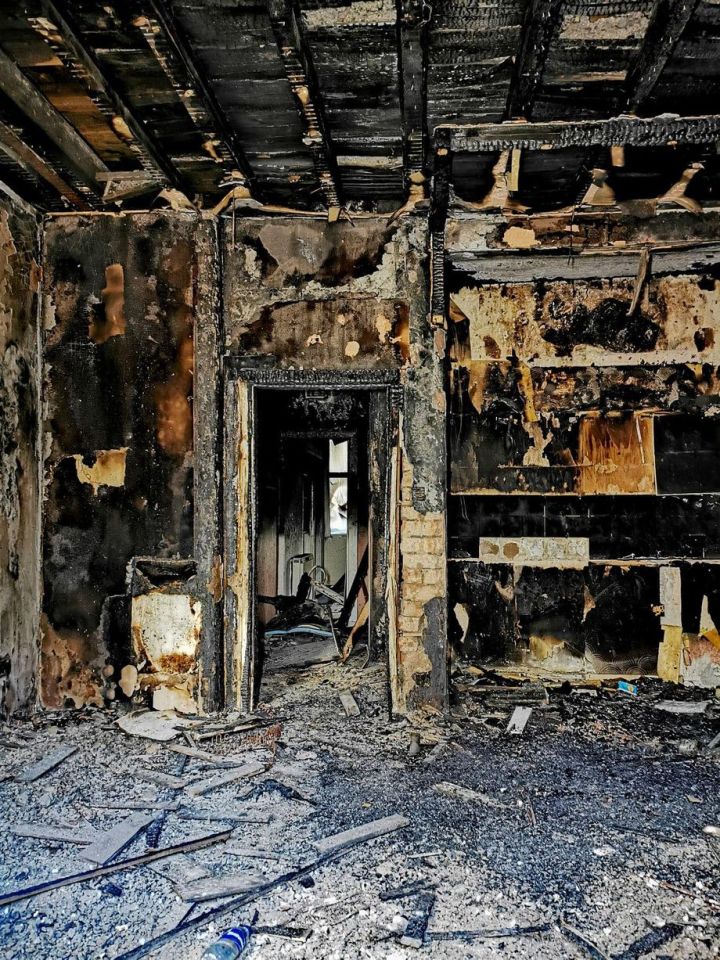 Many of the abandoned flats have fallen prey to vandals and arsonists leaving them burned out