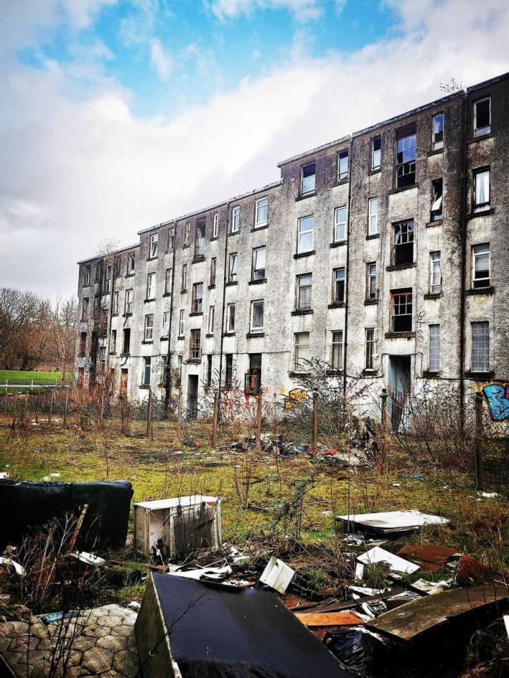 The Clune Park estate is now left largely abandoned