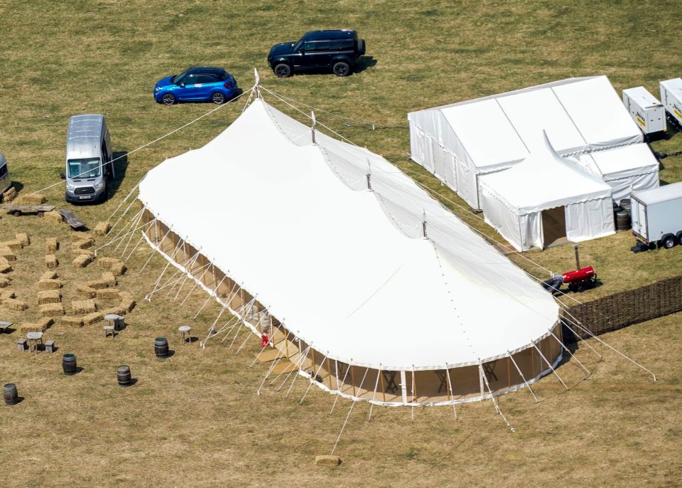 Those invited to the posh bash will be served South African street food from a catering  van and take a seat on a rustic hay bale