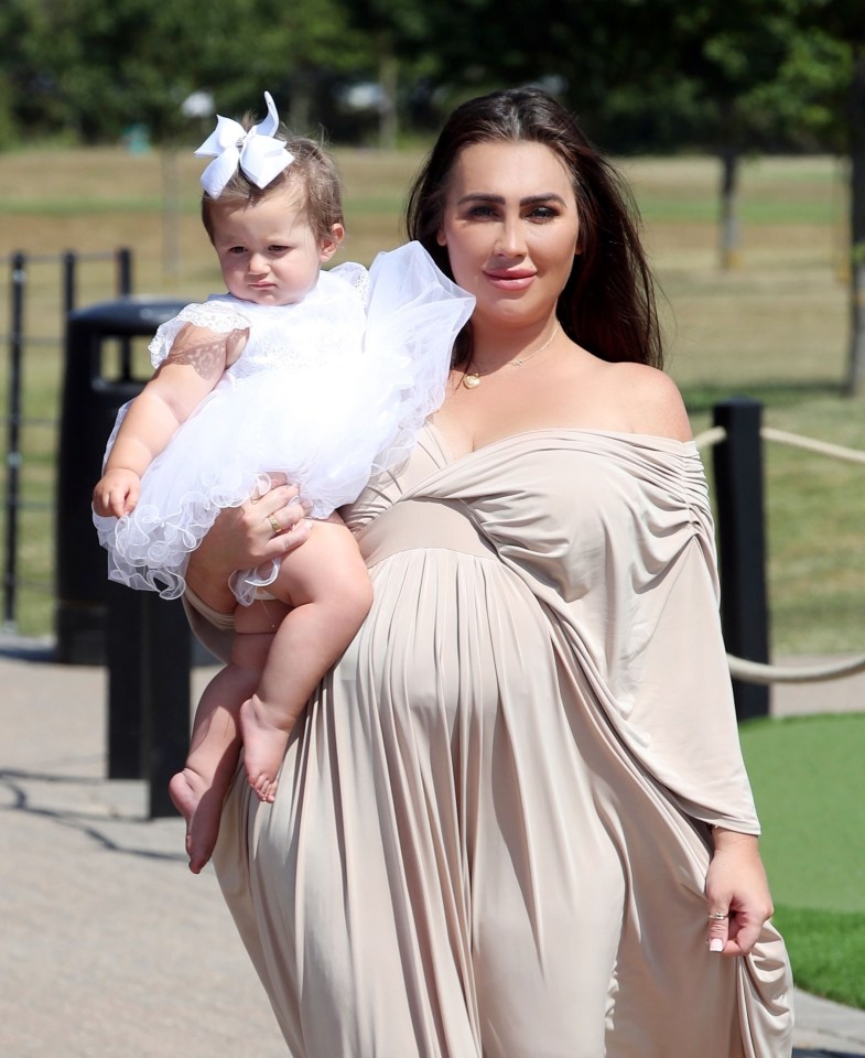 Lauren Goodger with her baby Larose