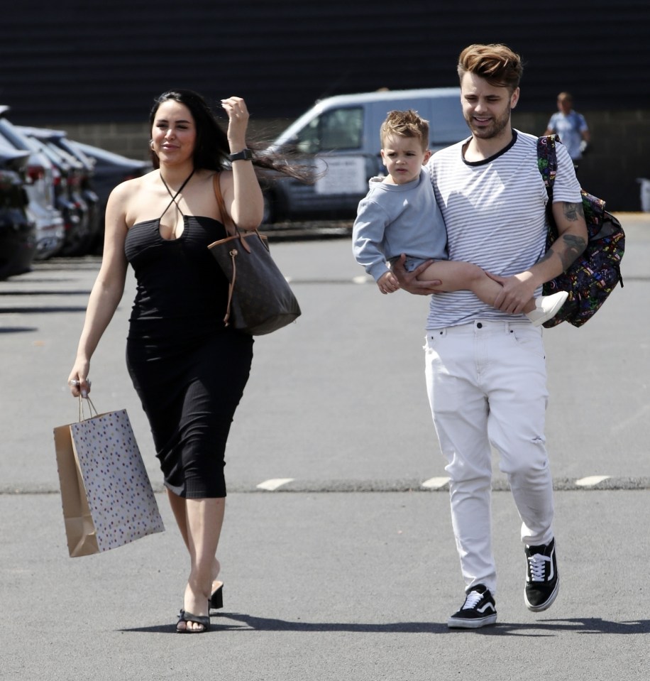 Marnie Simpson and Casey Johnson with their son Rex