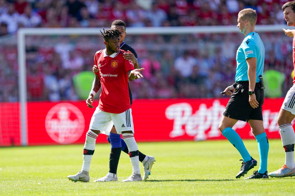 Manchester United ace Fred was sent off against Atletico Madrid