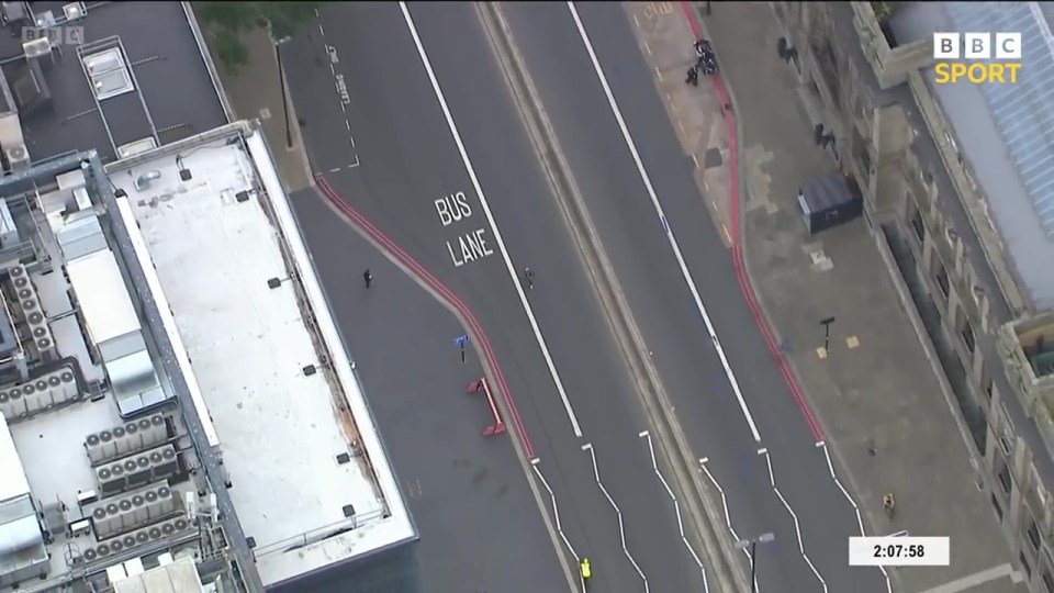 Victor Kiplangat ran the wrong way as he approached the end of the men's marathon