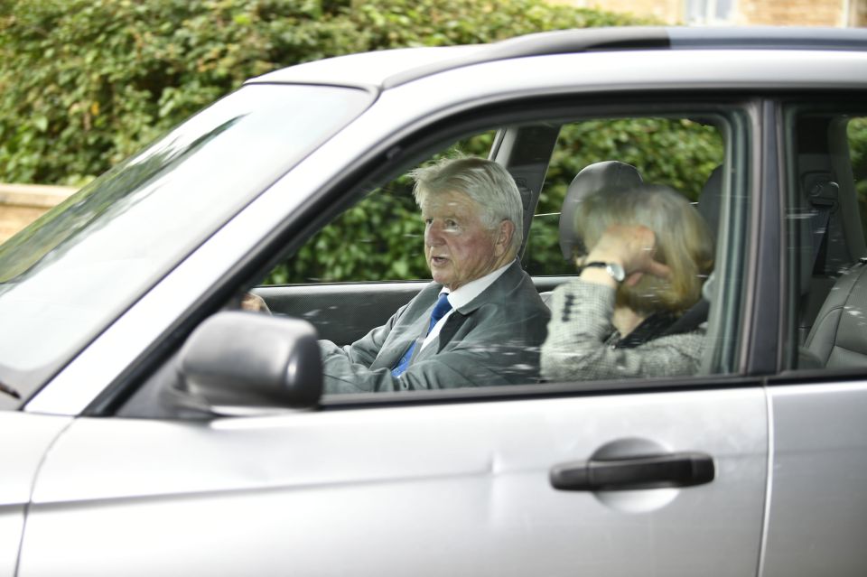 Boris's dad Stanley was also pictured driving in