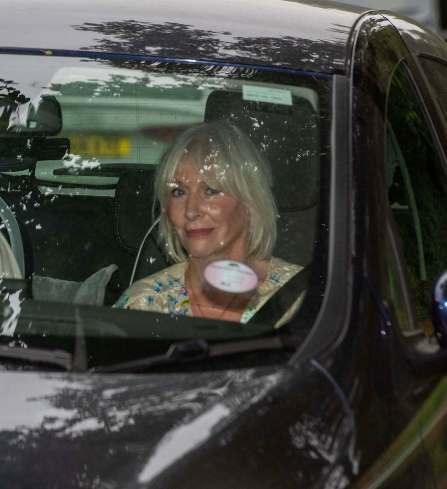 Nadine Dorries didn't look thrilled to see the press as she arrived