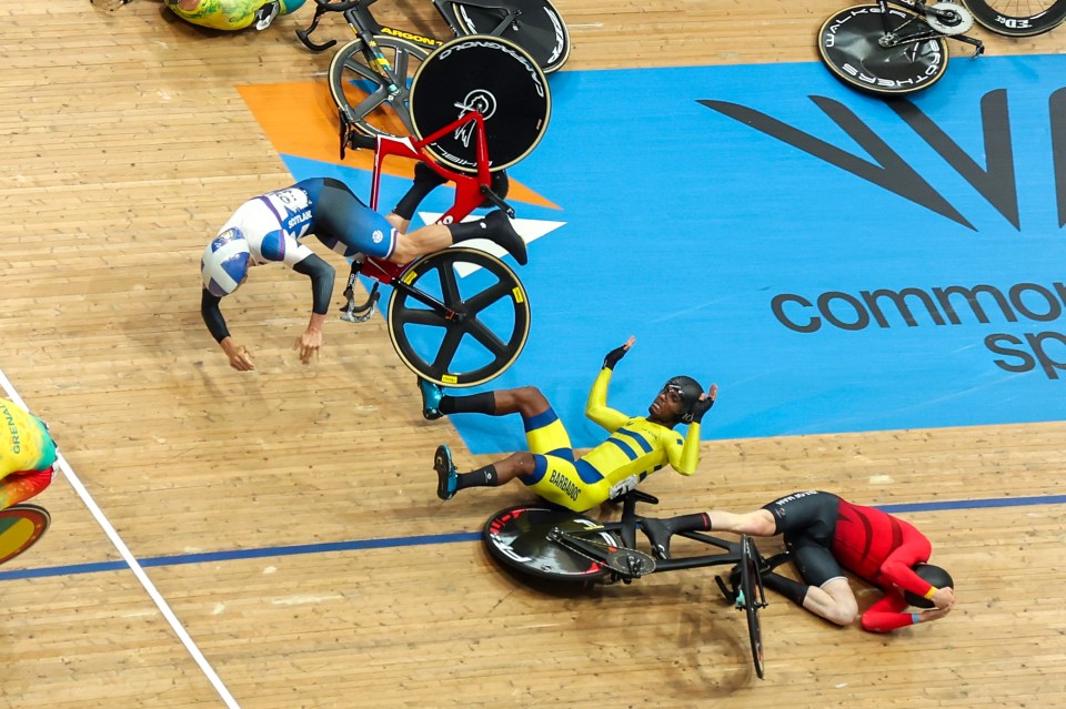 Medical teams immediately rushed to the track to help the stricken cyclists