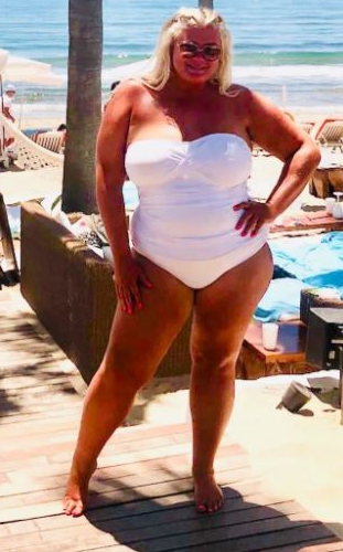 Gemma Collins looked amazing in her white swimsuit