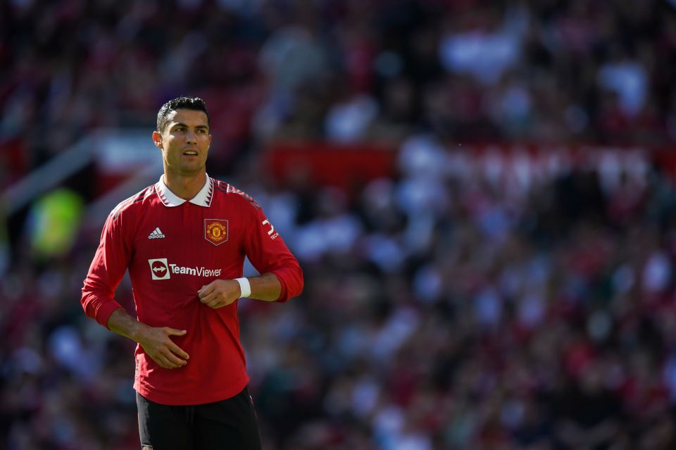 Ronaldo was hooked at half-time by Erik Ten Hag.