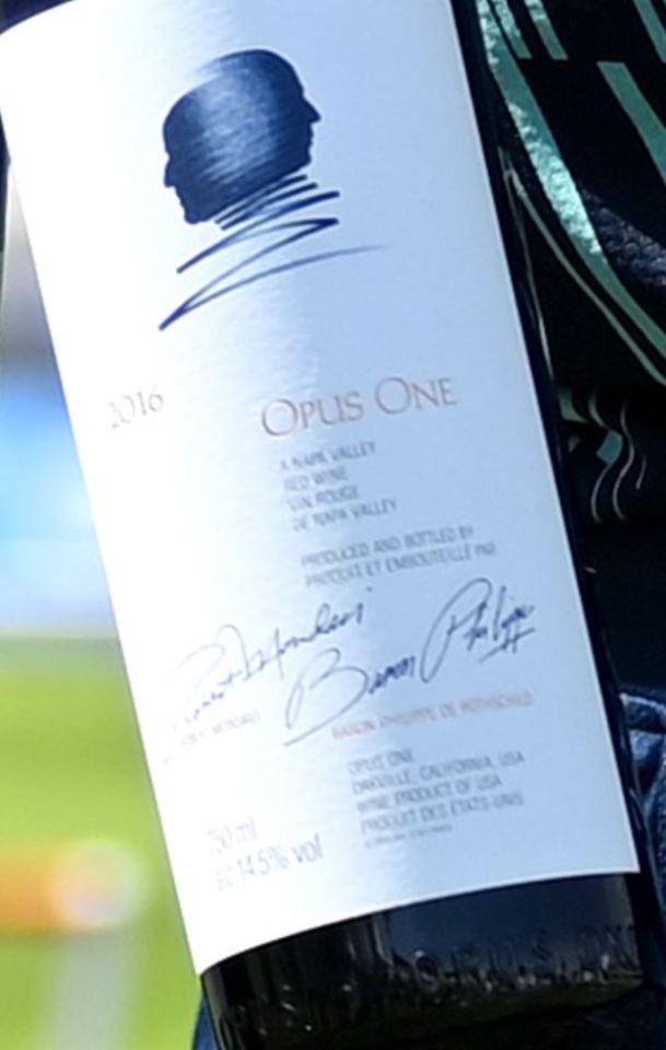 Morgan will be able to enjoy a glass of 2016 Opus One