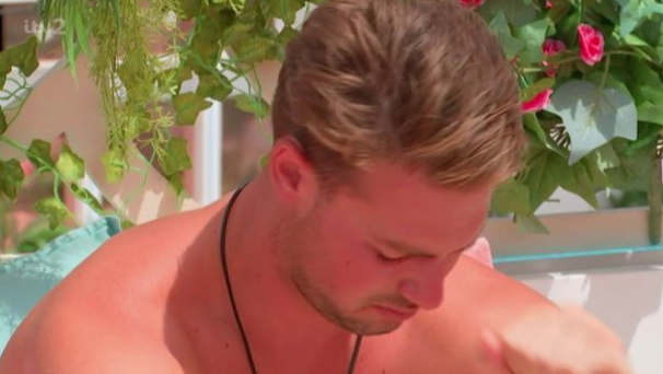 Andrew Le Page is seen crying tonight on Love Island