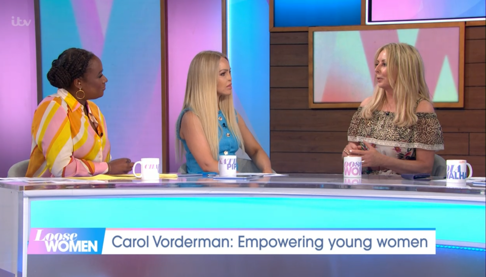 She told the panel, including Charlene White and Katie Piper, that she 'feels free'