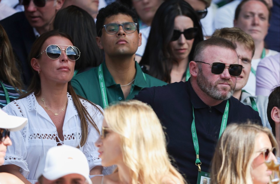 Rooney and Coleen pictured at Wimbledon earlier this month