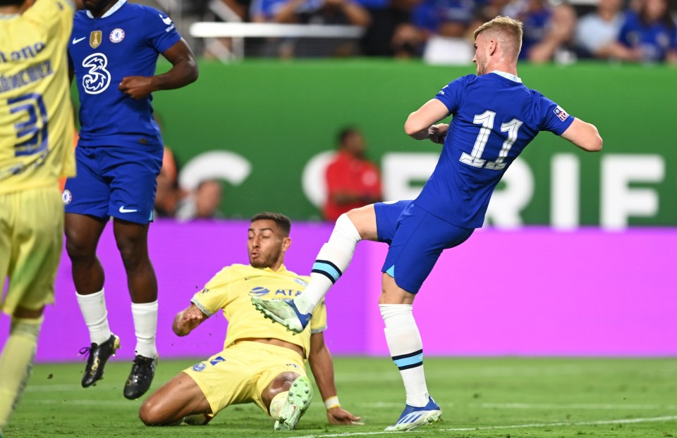 Timo Werner opened the scoring in the second half against Club America