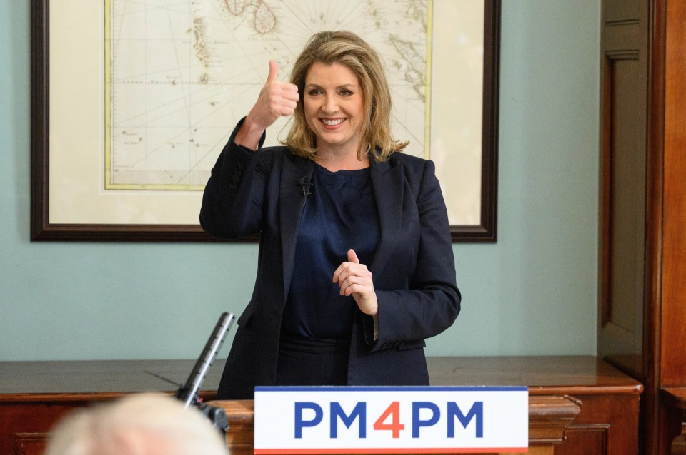 A survey of more than 800 members also found Ms Mordaunt crushes Mr Sunak in a head-to-head by 67 per cent to 28