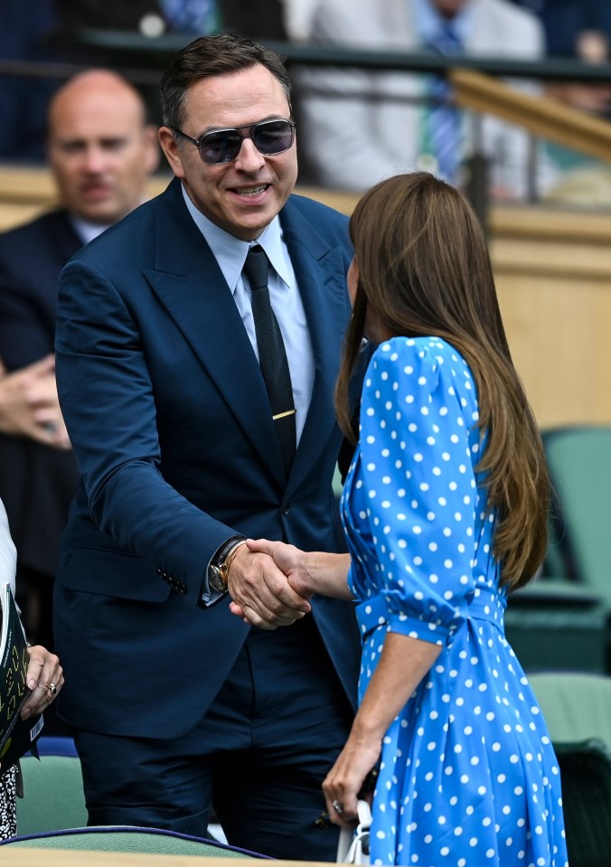 Kate was greeted by author and comedian David Walliams