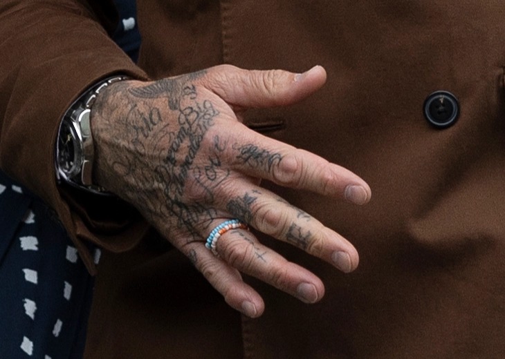 The ex-footy ace sported some jewellery on his finger