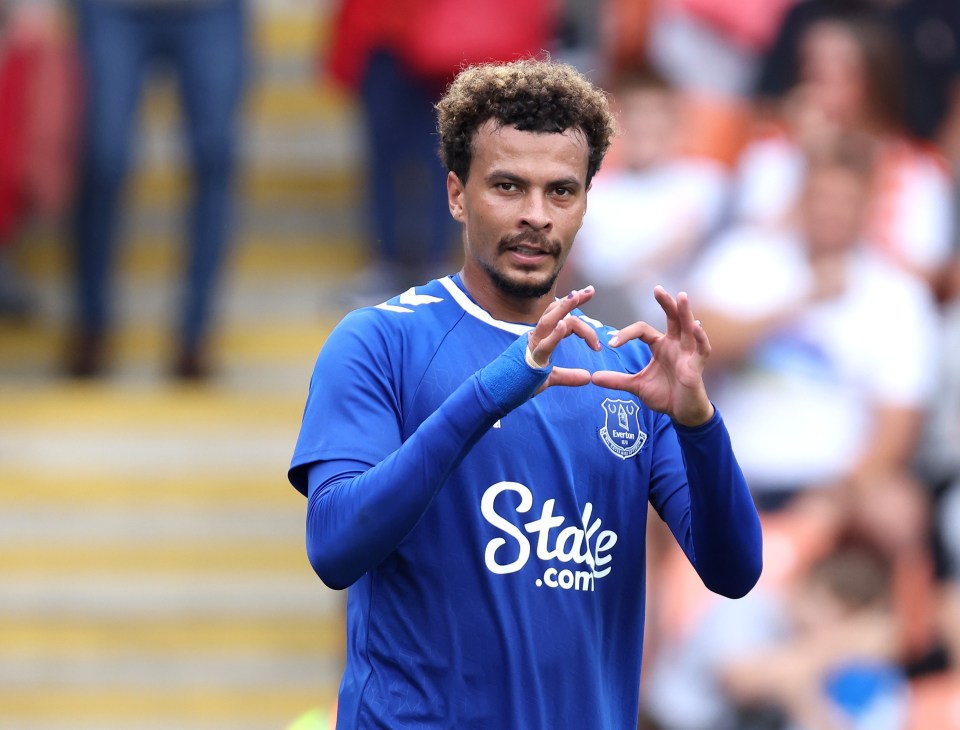 Alli scored a brace for Everton during a pre-season game against Blackpool