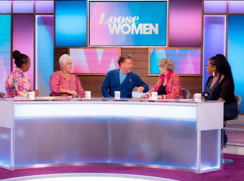 Denise with co-stars Charlene White, Gloria Hunniford and Brenda Edwards chatting to Ross King this month