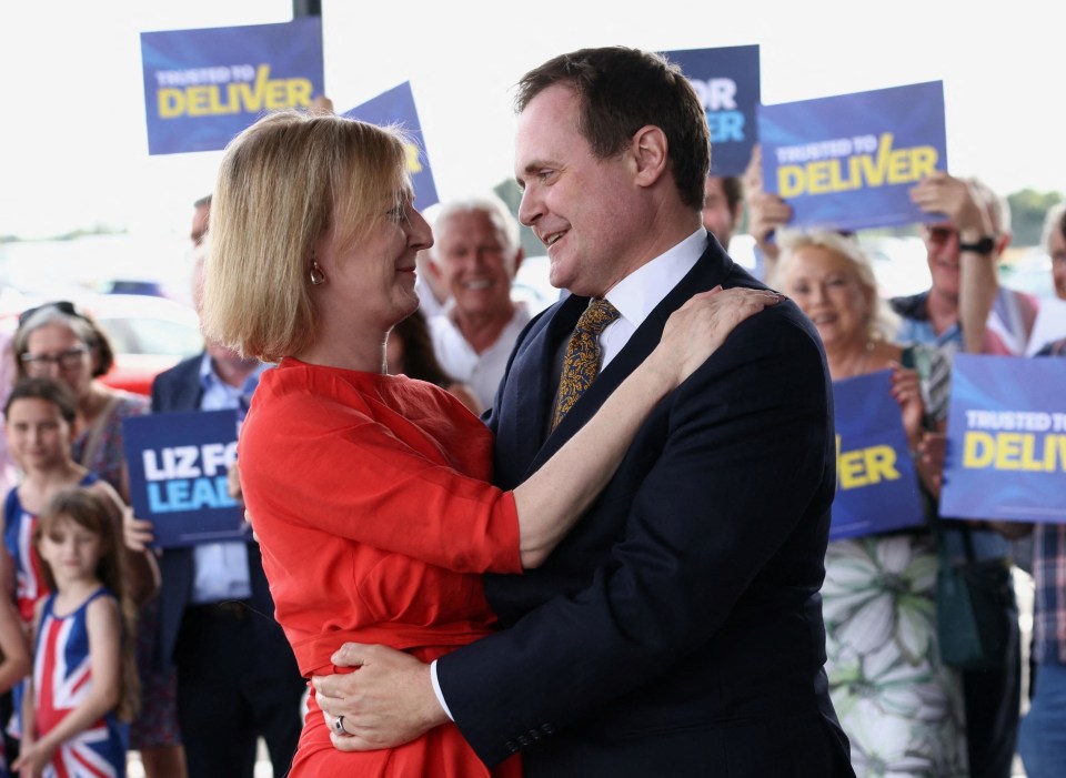 The pair got close as Mr Tugendhat threw his support behind pal Liz Truss to become Prime Minister