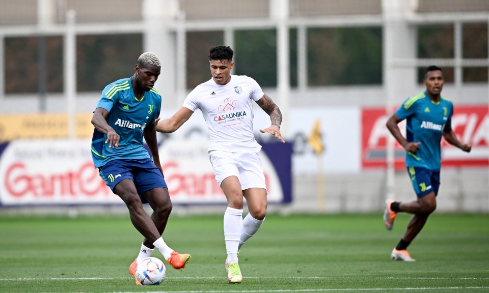 The ball was glued to Pogab's feet as he expertly evaded two challenges before passing with a backheel