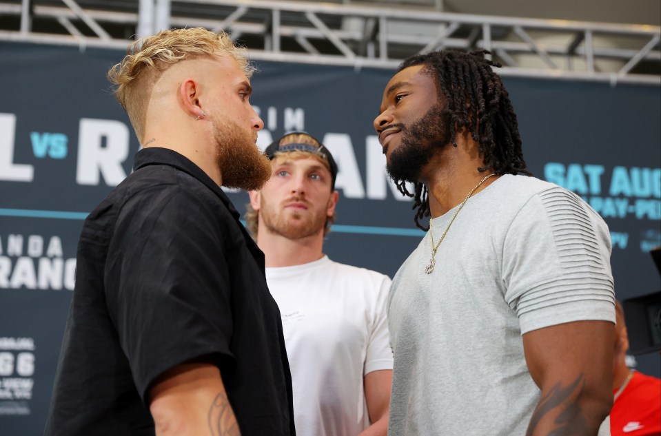 Jake Paul and Hasim Rahman Jr before their cancelled fight