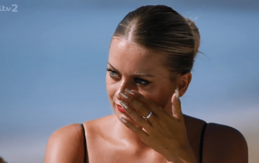 Tasha in tears on her date with Love Island co-star Andrew Le Page