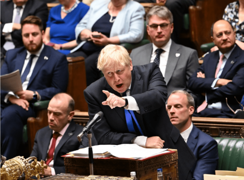 Boris Johnson at PMQs on Wednesday