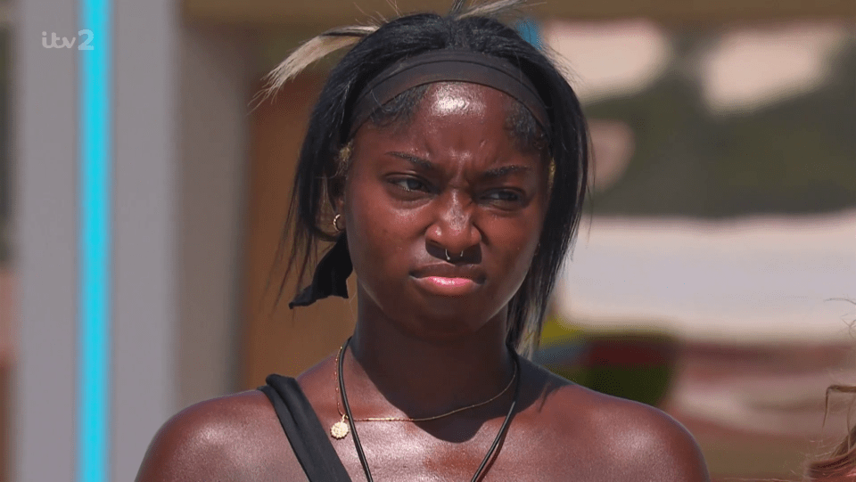 Indiyah was not impressed as Paige popped the question to Dami in last night’s Snog, Marry, Pie challenge